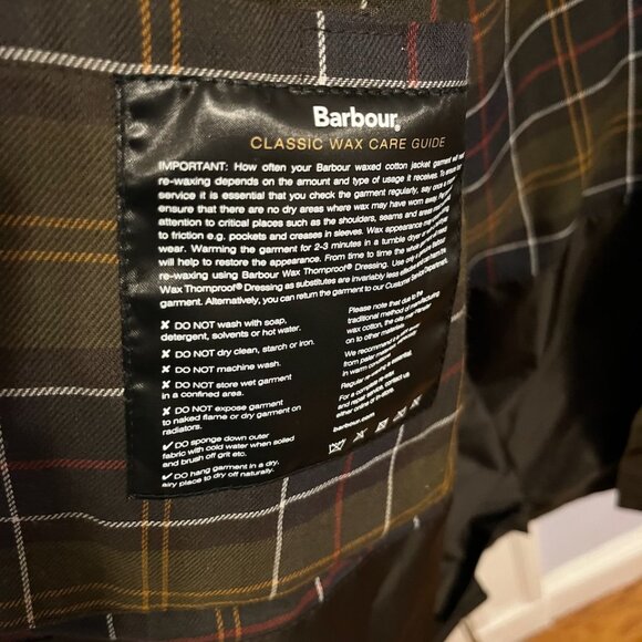 Barbour Classic Bedale Waxed Jacket Olive | Size 40 | Excellent Condition - Picture 3 of 4